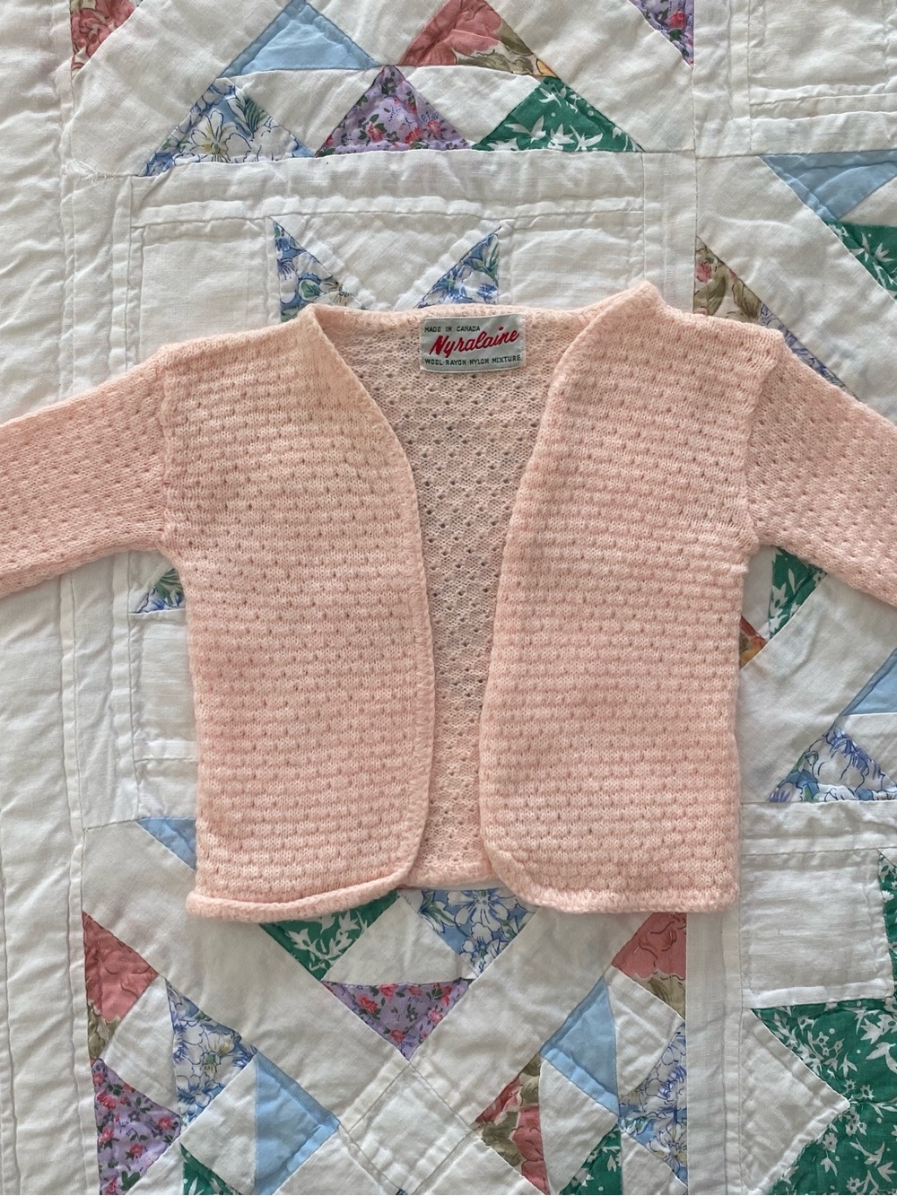 Pale Pink Knit Cardigan